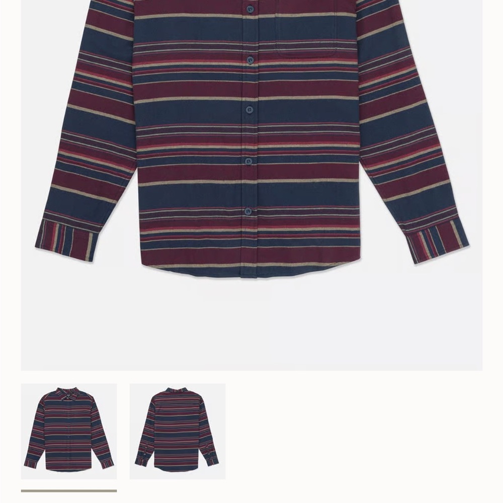 Hurley Men's Striped Shirt - Navy and Burgundy